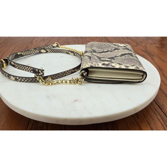 Michael Kors Jet Set Snakeskin Chain Purse - Picture 5 of 8